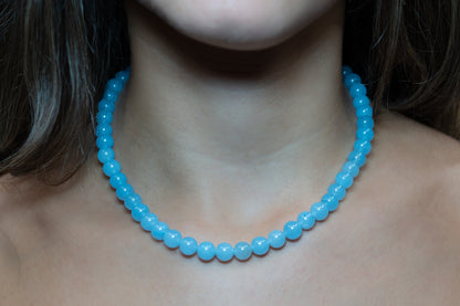 Aquamarin Halskette - Harmonische Frische