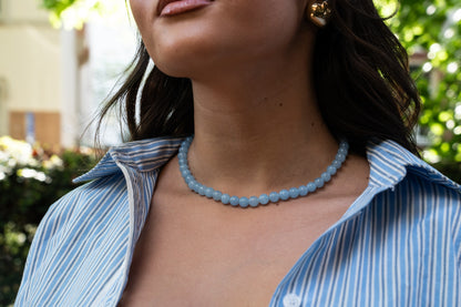 Aquamarin Halskette - Harmonische Frische