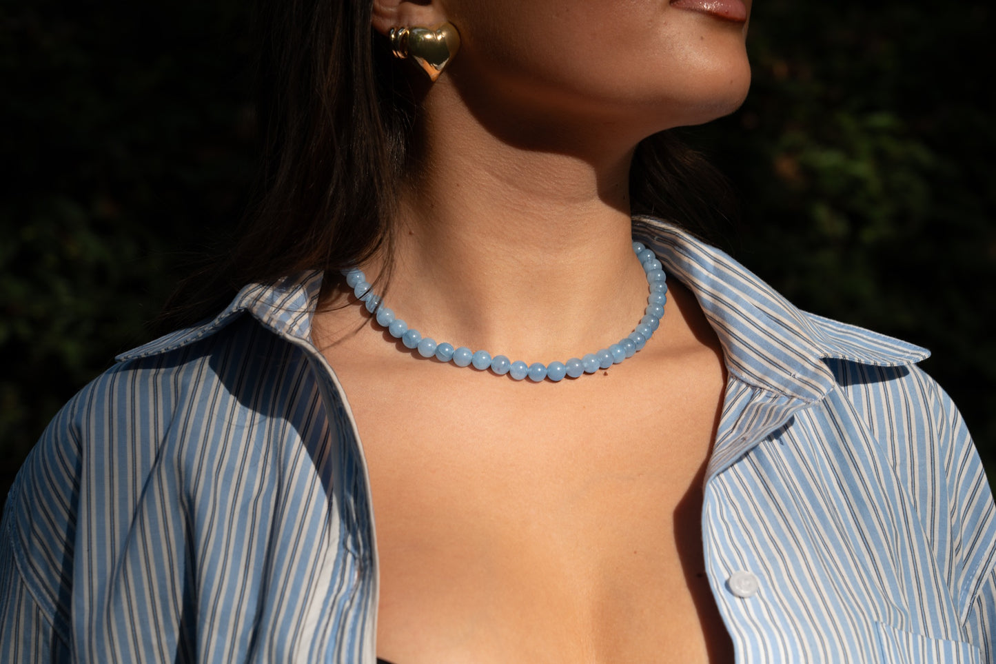 Aquamarin Halskette - Harmonische Frische