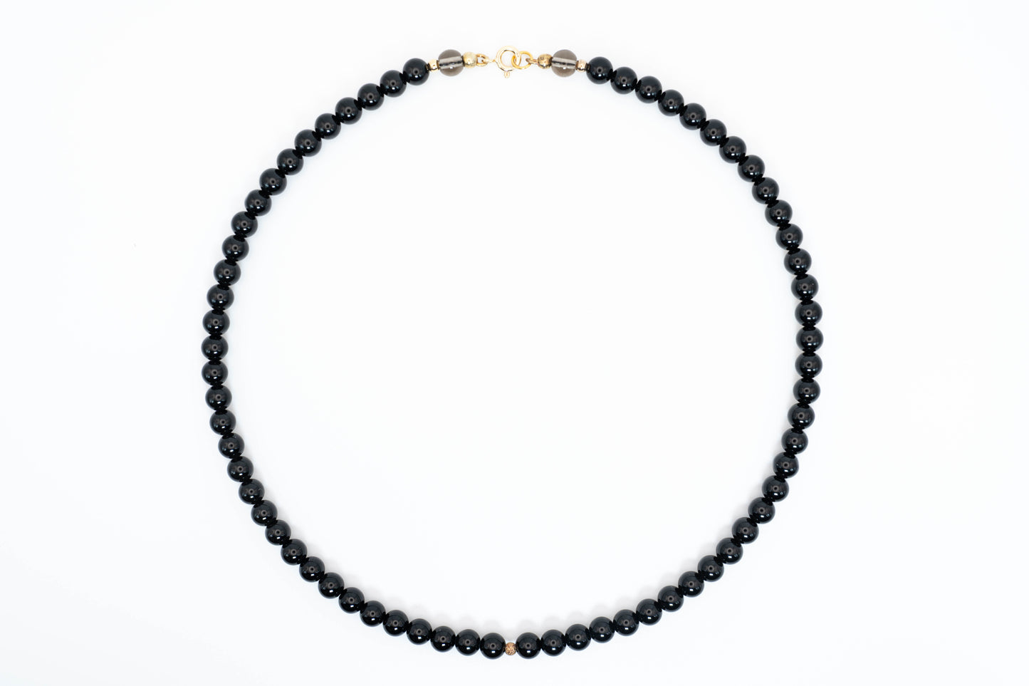 Onyx Halskette  – Die Schlichte Kraft mit funkelndem Highlight